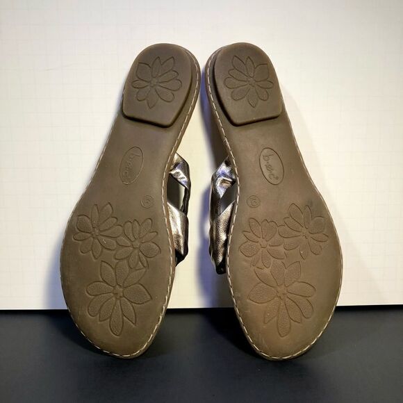 Womens BOC Born Concept Metallic Silver Slip On Sandals / Size 9 - Picture 8 of 9